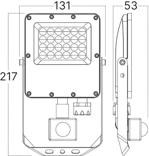 Braytron Στεγανός Προβολέας LED 20W IP65