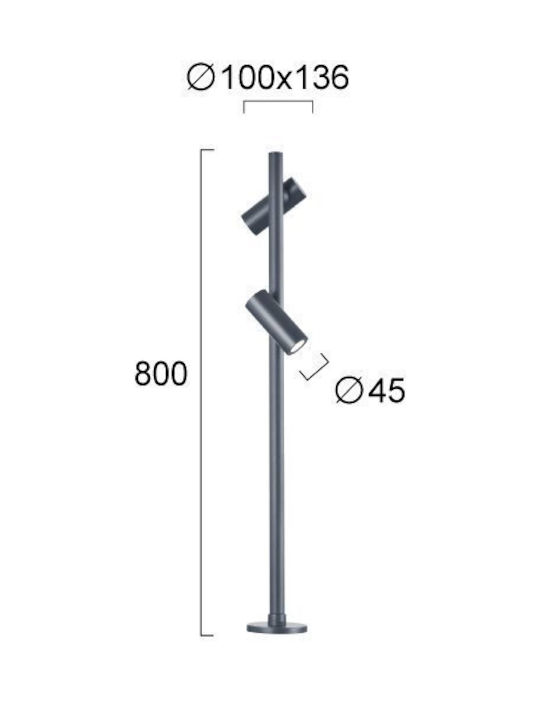 Viokef Aruba Σποτ Δαπέδου 12W 80x45cm Viokef Aruba Σποτ Δαπέδου 12W 80x45cm