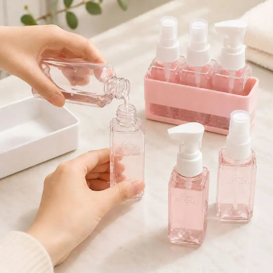 Verk Group Бутилка за пътуване Розова 50ml с Калъф