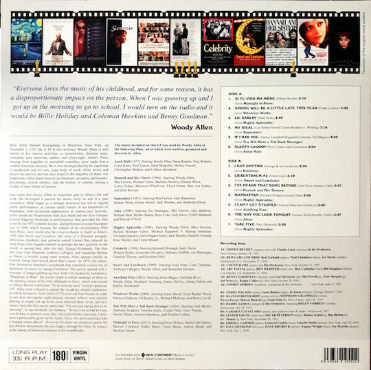 Various Swing In Films Woody Allen Vinyl