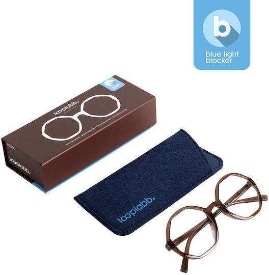 Looplabb Lolita Blaulichtblockierende Brillen Farbe Hazel Grad 2.5
