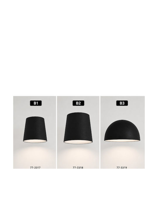 Home Lighting Conică Abajur Negru cu Diametru 13cm