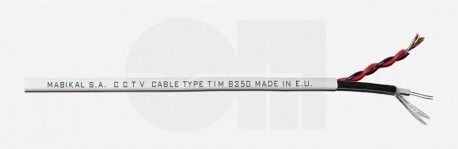 mabikal Connection Cable for CCTV Systems RG59+2*0.5mm² Black T1M-B250