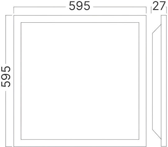 Braytron Χωνευτό LED Panel 40W