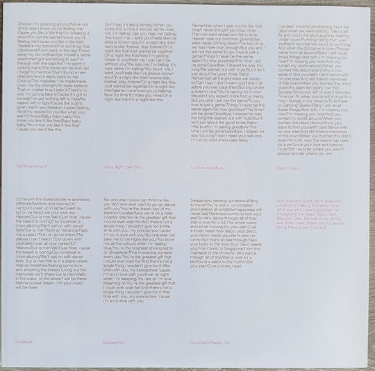 Kylie* Light Years Vinyl