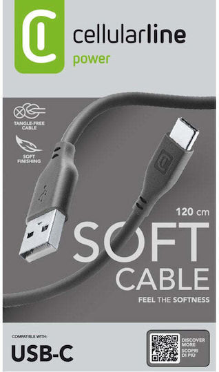 Usb-a To Usb-c Cable 1.2 M Black