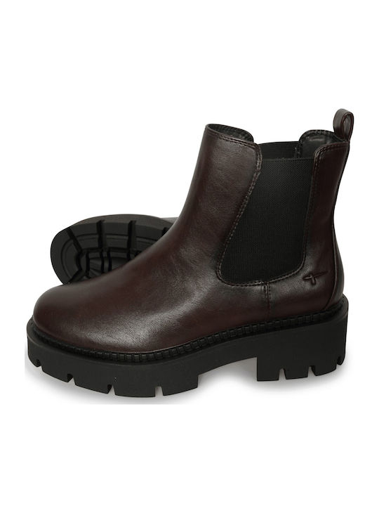 Damen Chelsea-Stiefel mit Mittelhohem Braun Absatz