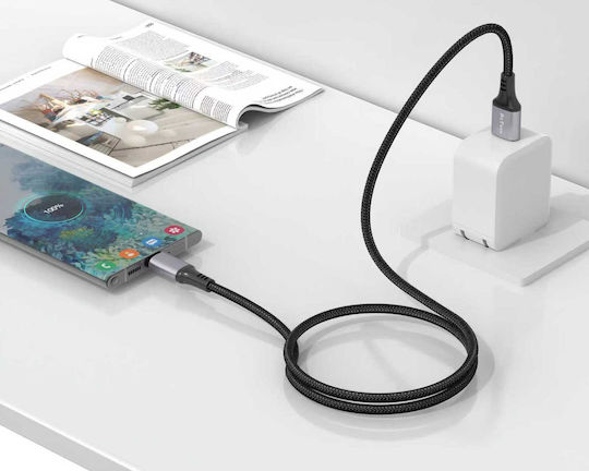 DeTech DeTech USB Type-C Cable Male to USB-A Black 1m