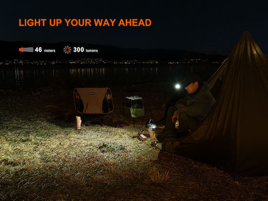 Fenix Rechargeable LED Head Flashlight IP66 with Maximum Brightness 300lm