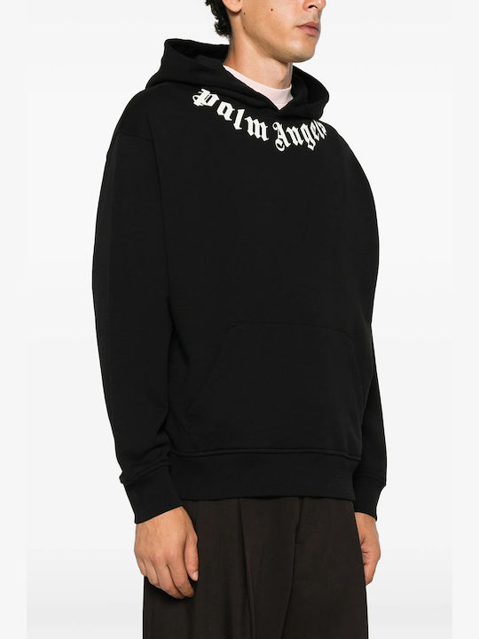 Palm Angels Φούτερ Black-off White με Κουκούλα
