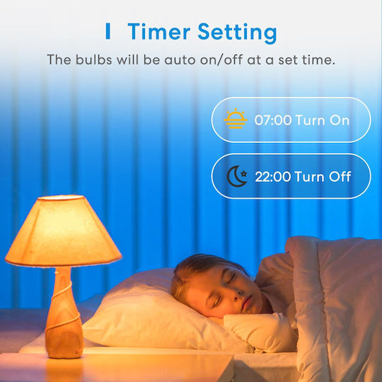 Smart Smart LED Bulb 60W for E27 Socket and A19 Shape RGB 810lm