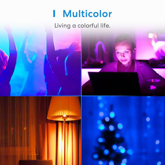 Smart Smart LED Bulb 60W for E27 Socket and A19 Shape RGB 810lm