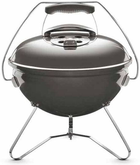 Weber Smokey Joe Portable Charcoal Grill With Lid and Thermometer 37x37cm