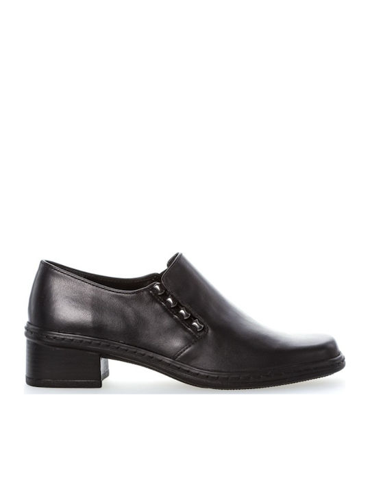 Δερμάτινα Γυναικεία Loafers σε Μαύρο Χρώμα