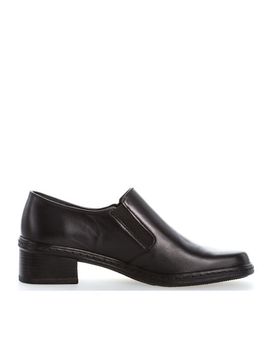 Δερμάτινα Γυναικεία Loafers σε Μαύρο Χρώμα