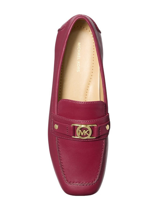 Mandy Leather Women's Loafers in Burgundy Colour