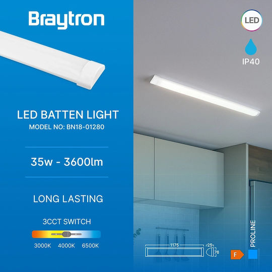 LED Лампа CCT 35W 1.2M 3600LM IP20 BN18-01280