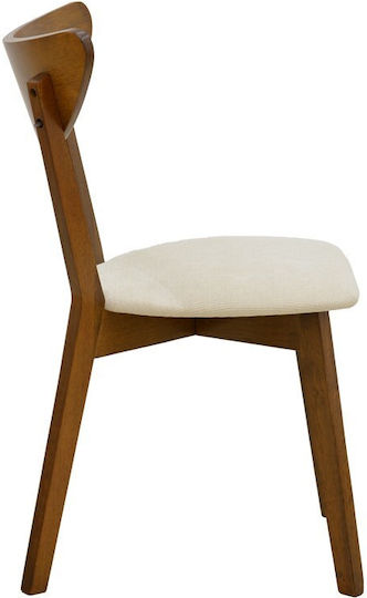 Canon Dining Room Wooden Chairs Walnut 2 Pieces 43x52x83.5cm