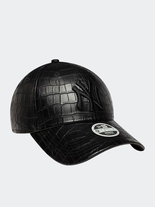 New Era New York Yankees Mlb Pattern Pu Черна 9forty Регулируема Шапка Дамска Черна