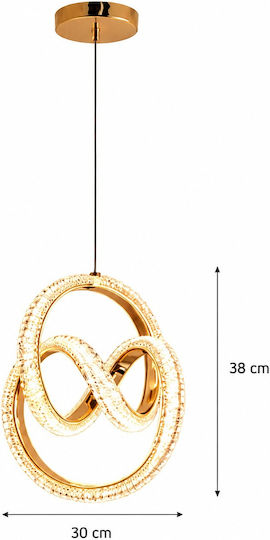Verstellbare Deckenleuchte Gold LED mit Warmes Weiß Licht 38x38cm