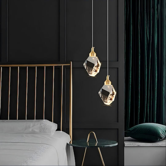 Verstellbare Deckenleuchte Gold LED mit Warmweißem Licht mit Kristallen PA-121-GOLD Verstellbare Deckenleuchte Gold LED mit Warmweißem Licht mit Kristallen PA-121-GOLD