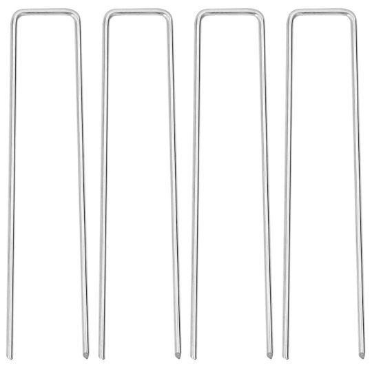 vidaXL Gabion Fence Post Garden Fencing Supplies 25x25x50cm 4 Pieces Silver