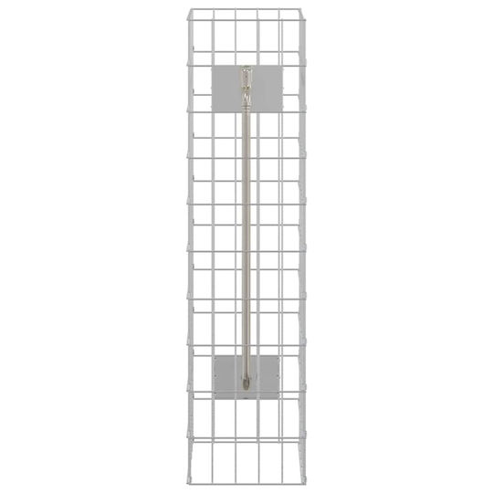 vidaXL Gabion Faucet Garden Fencing Supply 25x25x100cm 4 Pieces Silver