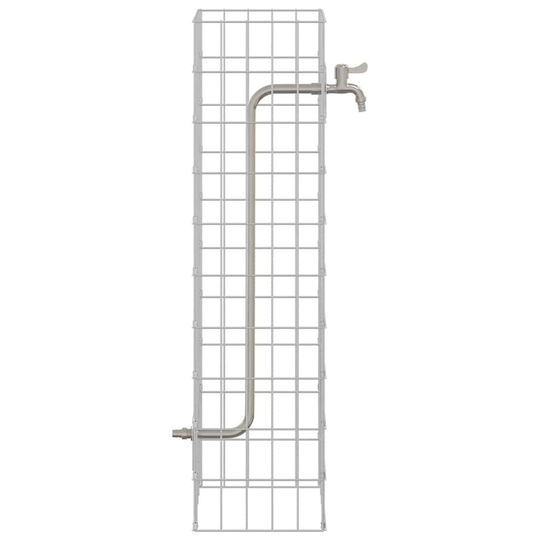 vidaXL Gabion Faucet Garden Fencing Supply 25x25x100cm 4 Pieces Silver