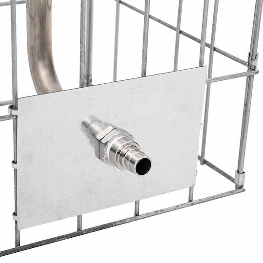 vidaXL Gabion Fence Post Garden Fencing Supplies 25x25x50cm 4 Pieces Silver