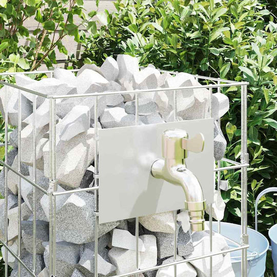 vidaXL Gabion Fence Post Garden Fencing Supplies 25x25x50cm 4 Pieces Silver
