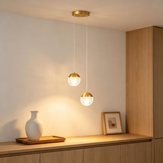 Verstellbare Deckenleuchte Gold LED mit Warmes Weiß Licht mit Kristallen PA-126-GOLD Verstellbare Deckenleuchte Gold LED mit Warmes Weiß Licht mit Kristallen PA-126-GOLD