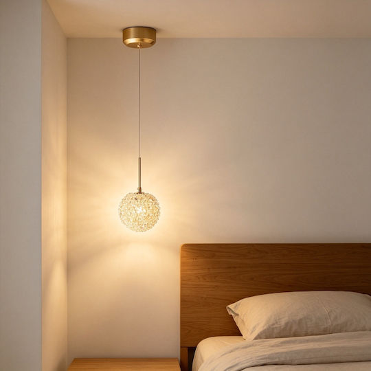 Verstellbare Deckenleuchte Gold LED mit Warmes Weiß Licht mit Kristallen PA-125-GOLD