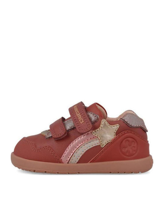 Kids Sneakers High Anatomic with Hook & Loop Closure Burgundy