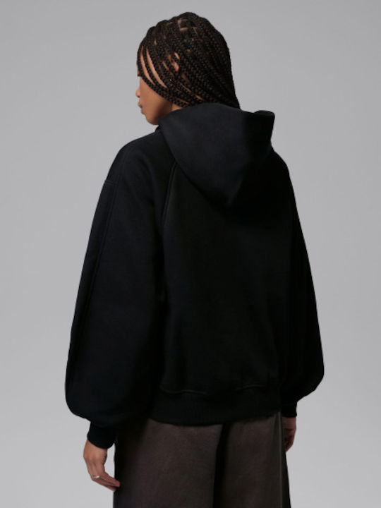 Brooklyn Women's Sweatshirt with Hood Black