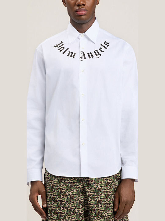 Palm Angels Къс ръкав риза Off White-black