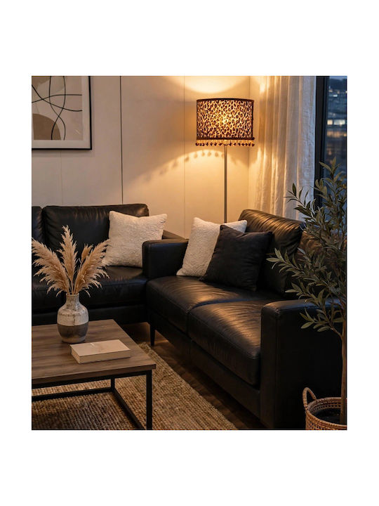 Animal Print Stehlampe mit Lampenbirnensockel E27