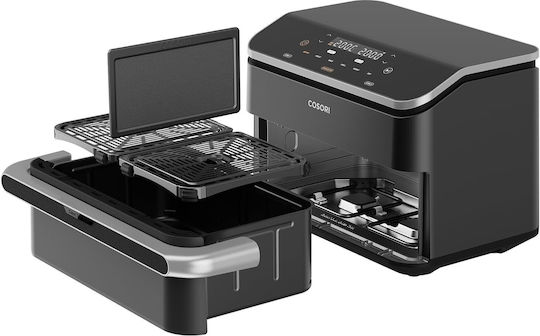 Cosori Dual Blaze TwinFry Heißluftfritteusen mit Wi-Fi & Doppelter Abnehmbarer Behälter 10lt Silber