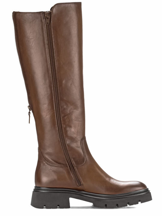 Damenstiefel Braune Leder
