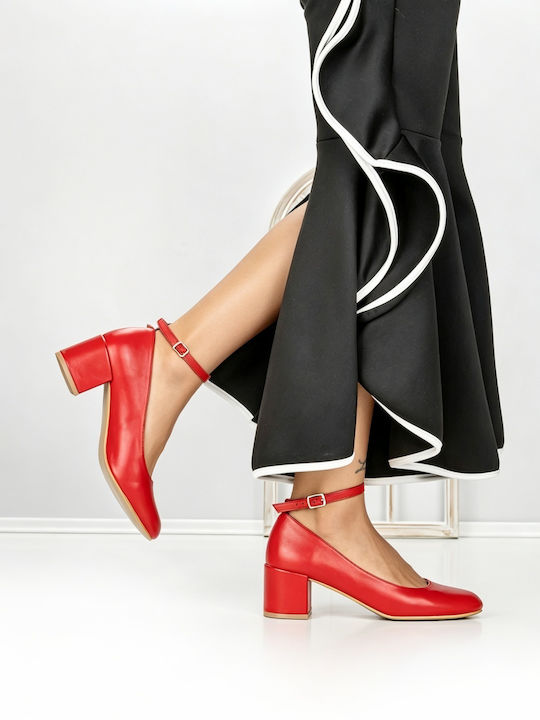 Rot Pumps mit Mittelhohem Absatz