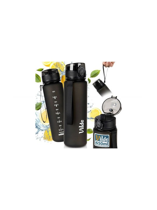 Vilde Vilde Wasserflasche 650ml Schwarzes