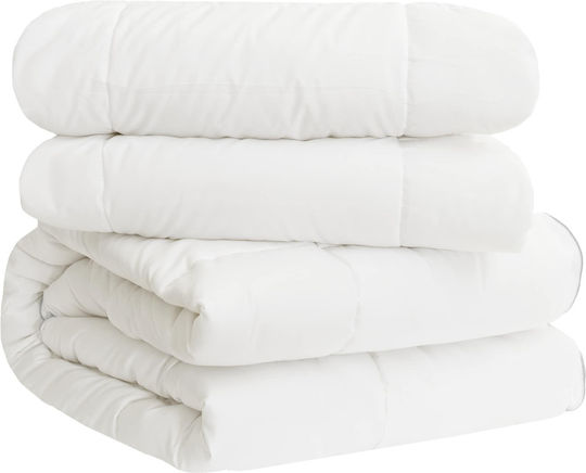 Universal Quilt Adjustment 2 Pieces 155 X 200 Cm All Seasons White