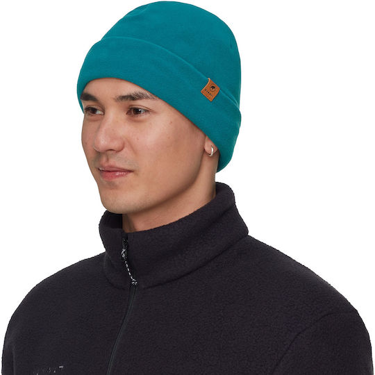 Unisex Fleece Beanie Strickmütze Petrol