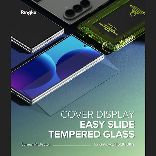 Tempered Glass Samsung Galaxy Z Fold8 Ultra Ringke Easy Slide Anti-Scratch Screen Protection Glass for Outer Screen 2 Pieces Clear 8800328819337