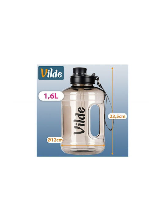 Vilde Παγούρι Πλαστικό 1600ml Μαύρο