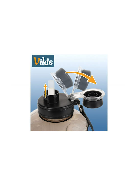 Vilde Παγούρι Πλαστικό 1600ml Μαύρο