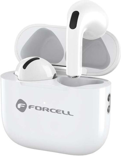 Căști Bluetooth Handsfree In-ear cu Husă de Încărcare Albe