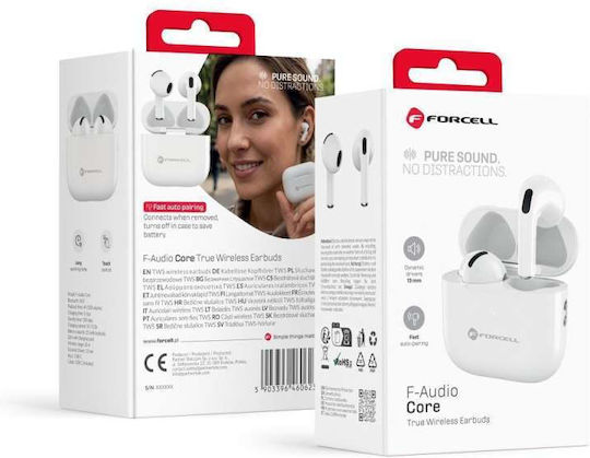 Căști Bluetooth Handsfree In-ear cu Husă de Încărcare Albe