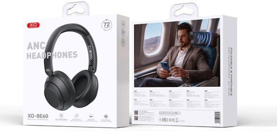 XO BE60 Căști audio Bluetooth Over Ear fără fir cu 72 ore de funcționare Negre