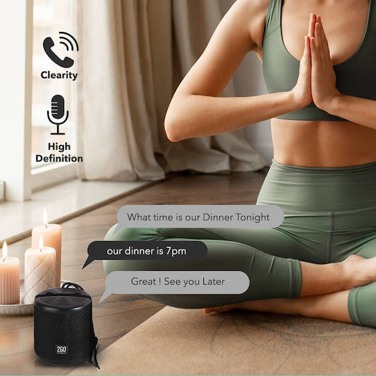 Sonic Gear 2GO-DOCK 100 Ηχείο Bluetooth 5W με Ραδιόφωνο και Διάρκεια Μπαταρίας έως 4 ώρες Μαύρο