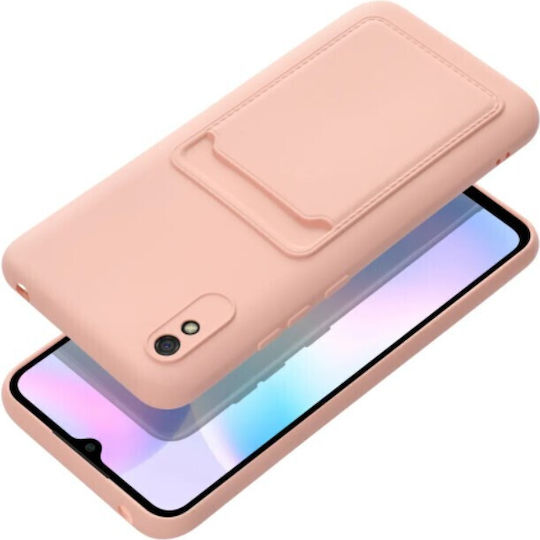 Forcell Back Cover Silicon cu Suport pentru Carduri Coral (Redmi 9A / 9AT)